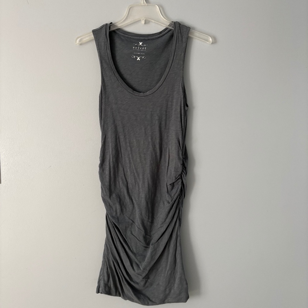 Velvet by Spencer & Graham Vintage Slub Dress - Petite Gray